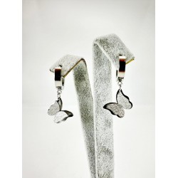 Gümüş Kelebek Detaylı Küpe